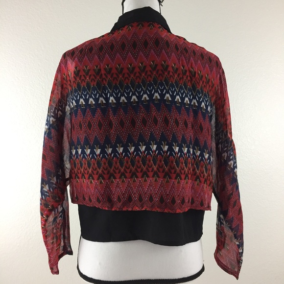 NWT LF Stores Red Leatherette Top. C31 - Picture 3 of 7